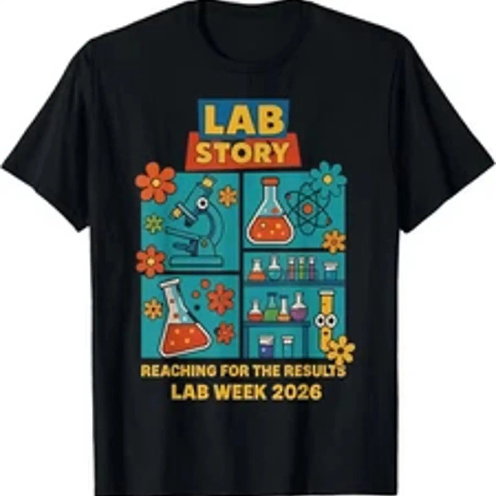Medical Lab Week 2026 - Camiseta Unissex de Algodão 100% Vintage