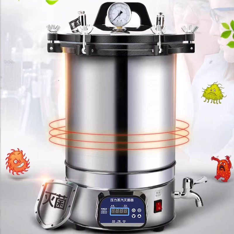Medical Lab - Esterilizador Portátil de Alta Pressão 18/24L,