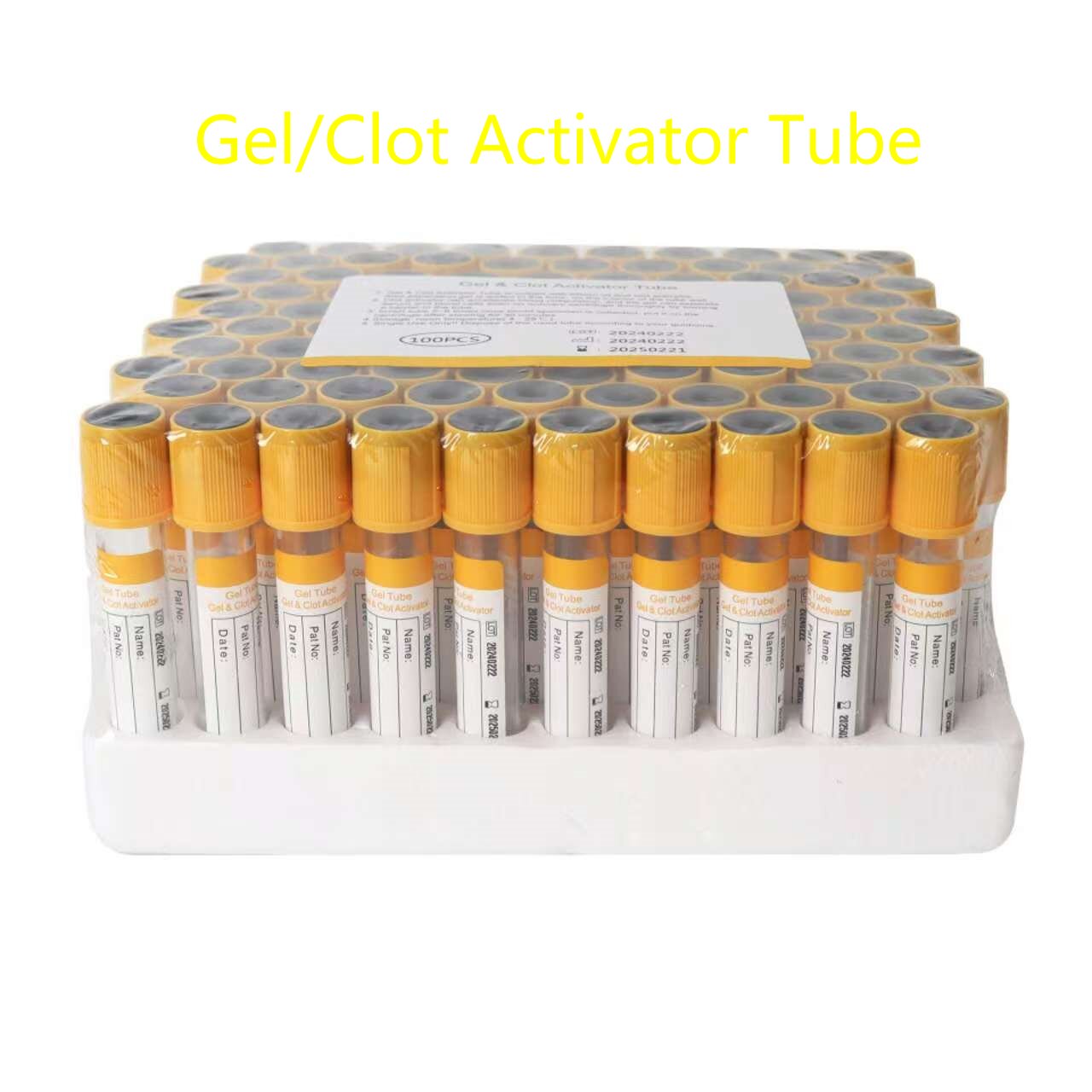 Blood Collection Tube - 100 Unidades de Tubos de Coleta