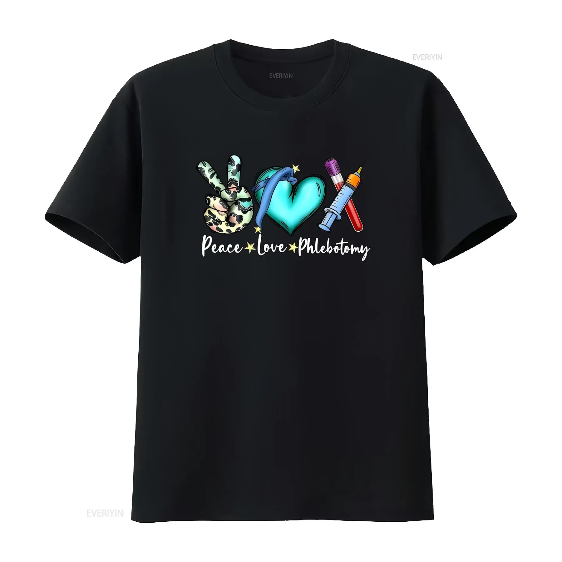 Camiseta Peace Love Phlebotomy - Medical Lab Technologist avaliação e preço