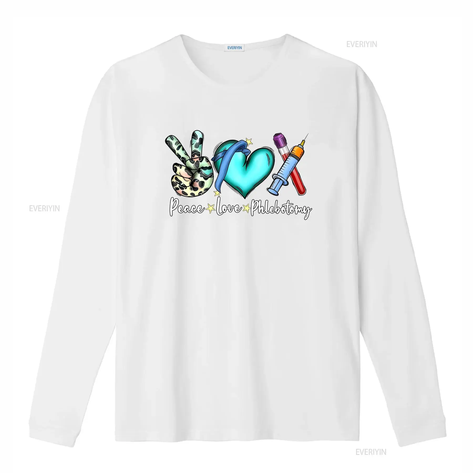 Camiseta Peace Love Phlebotomy - Medical Lab Technologist avaliação e preço